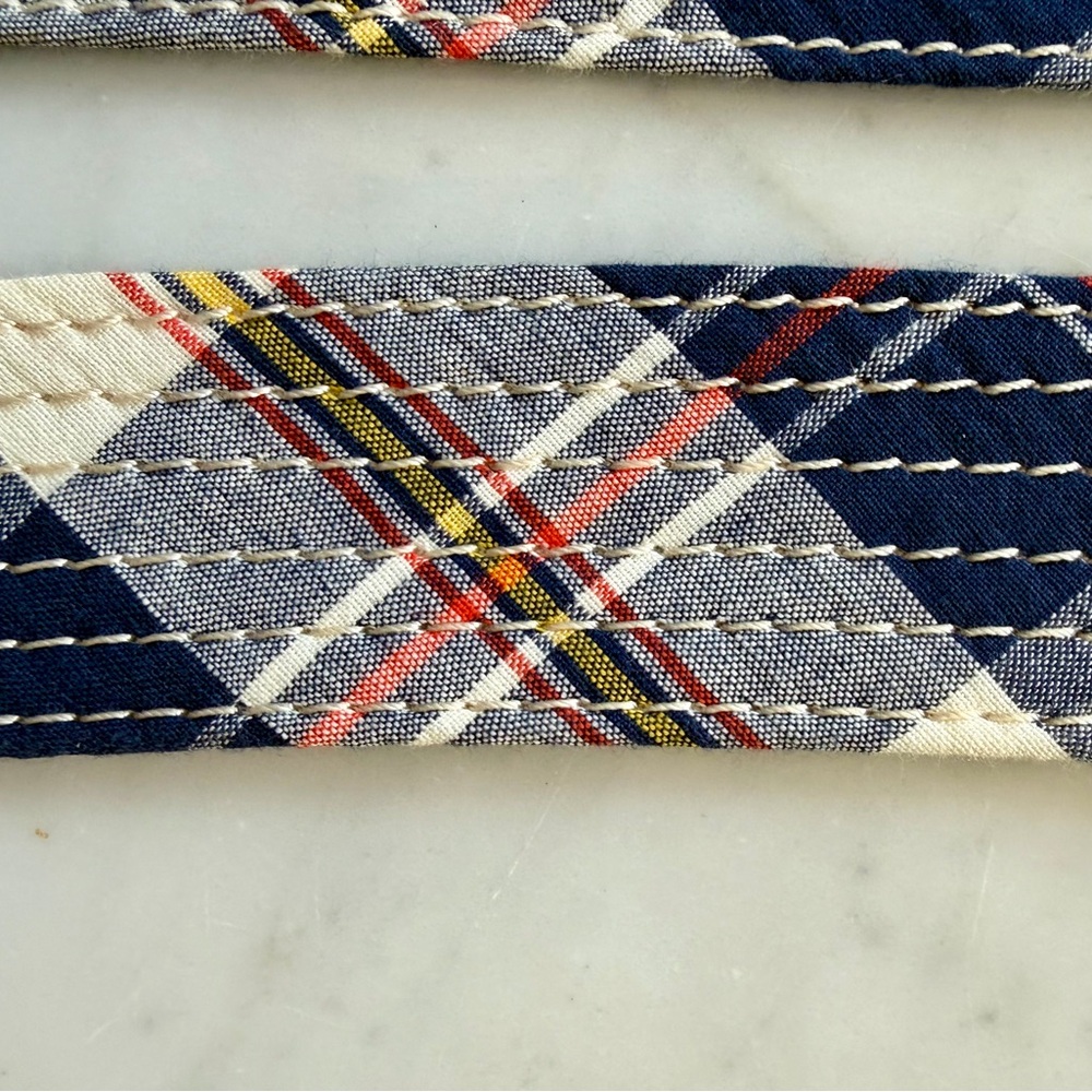J Crew set of 2 fabric belts, plaid & polka dots, adjustable, S/M - Picture 5 of 10